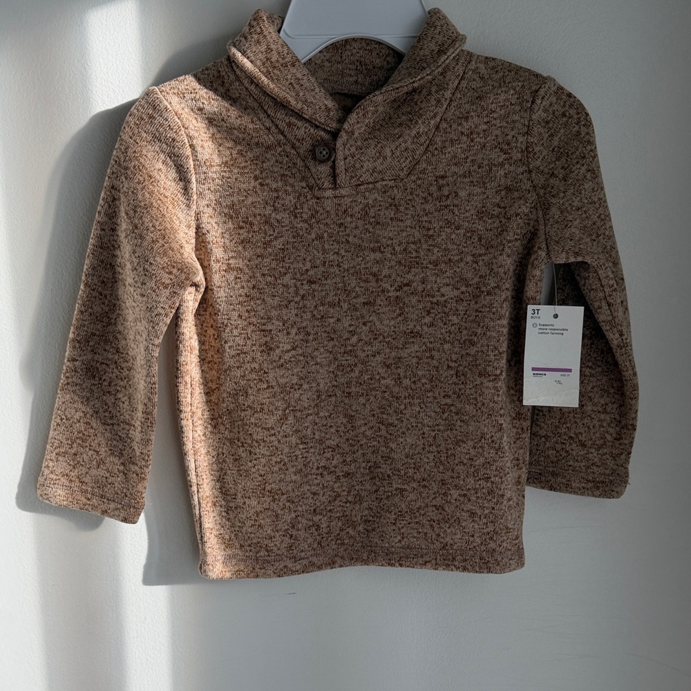 jumping beans Brown Shawl Collar Pullover Hoodie